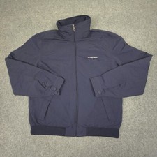 Jaqueta masculina Tommy Hilfiger GRANDE azul iate corta-vento manga longa tamanho G comprar usado  Enviando para Brazil