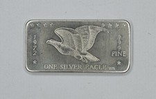 1972 WH Foster Inc Eagle 1oz Bar ☆ONE SILVER EAGLE☆ Walla Walla, WA - VINTAGE comprar usado  Enviando para Brazil