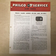Manual de serviço original para o rádio Philco 49-500 49-500-1 49-506 1948 reparo comprar usado  Enviando para Brazil