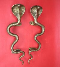 Puxadores de porta de latão artesanais estilo antigo em forma de cobra grande decoração para casa comprar usado  Enviando para Brazil