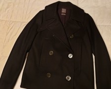 women s navy wool coat for sale  Quakertown