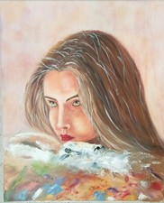 Tableau huile regard d'occasion  Le Luc