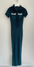 Velvet jumpsuit teal for sale  ILKESTON