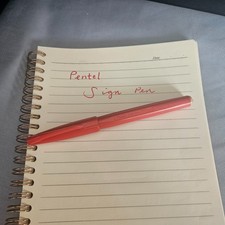 Marcador de caneta Pentel Sign 1 x vermelho feito no Japão vintage, usado comprar usado Marcador de caneta Pentel Sign 1 x vermelho feito no Japão vintage, usado comprar usado  Enviando para Brazil