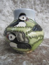 Moorcroft puffins vase for sale  GLOUCESTER