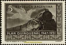 EBS Argentina 1951 - Pegasus e locomotiva a vapor - AR 595 - MNH** - C7, usado comprar usado  Enviando para Brazil