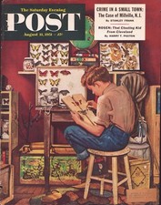 1951 AUG 11 Butterfly Collector SATURDAY EVENING POST COVER ONLY #4, usado comprar usado  Enviando para Brazil
