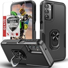 Capa telefone à prova de choque camada dupla + vidro temperado para Samsung Galaxy A25 5G comprar usado  Enviando para Brazil