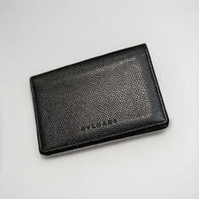 Usado, Porta-Cartão Bvlgari Bifold Slim Couro Preto Granulado Reforçado Carteira de Identidade comprar usado  Enviando para Brazil