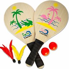 Conjunto inicial de raquete de morcego de praia Frescobol Gator / Flamingo, 2 bolas, dardos de borracha comprar usado  Enviando para Brazil
