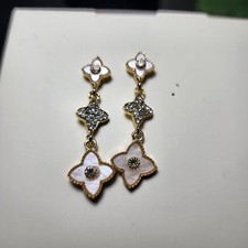 Usado, Brincos pendurados de flores inspirados no luxo da moda Bling Sparkling comprar usado  Enviando para Brazil