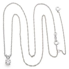 Colar pingente vintage de ouro branco 14k ELKA 0,46 quilate com diamante comprar usado  Enviando para Brazil