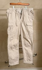 Usado, Calça cargo masculina H&M ajuste regular ripstop bege claro, tamanho P comprar usado  Enviando para Brazil