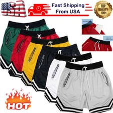 Shorts de basquete masculino academia esporte fitness musculação calças treinamento corrida*EUA, usado comprar usado Shorts de basquete masculino academia esporte fitness musculação calças treinamento corrida*EUA, usado comprar usado  Enviando para Brazil