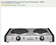 Waring WDB600 queimador duplo alcance de bancada superior sólido - 1800W comprar usado  Enviando para Brazil