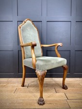 Carved walnut armchair for sale  KING'S LYNN