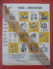Prospectus 1959 levage d'occasion  Bordeaux-