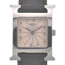 com papel relógio HERMES H HH1.210 SS/couro quartzo feminino L#140263 comprar usado  Enviando para Brazil