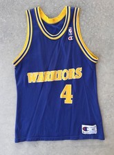 Camiseta Vintage Chris Webber Tamanho 40 Azul Golden State Warriors Champion Anos 90 comprar usado  Enviando para Brazil