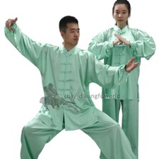 Usado, Terno tai chi cetim seda kung fu artes marciais uniforme wing chun jaqueta e calça comprar usado  Enviando para Brazil