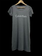 Camiseta Calvin Klein Feminina Manga Curta Longa Roupa de Noite Cinza comprar usado  Enviando para Brazil