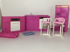 Conjunto de cozinha anos 90 Arco Mattel Barbie pia lava-louças fogão geladeira vintage rosa comprar usado  Enviando para Brazil