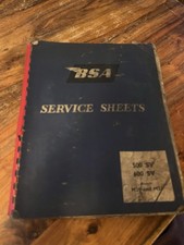 Bsa service sheets for sale  BLAYDON-ON-TYNE