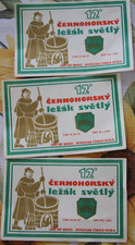 Etykieta na piwo Cernohorsky lezak svetly Brno czechy 1970 reklama CA, używany na sprzedaż  Wysyłka do Poland