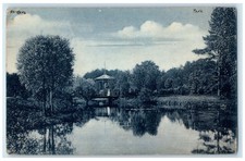 c1910 Scena rzeczna Warszawa Park Warsaw Poland Posted Antique Postcard na sprzedaż  Wysyłka do Poland
