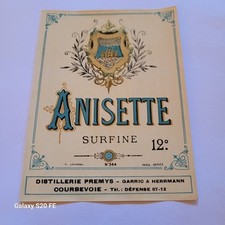 étiquette ancienne anisette d'occasion  Maringues