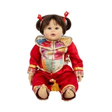 Boneca bebê vintage grande "menina chinesa" 66cm silicone vinil cabeça e membros, tecido comprar usado  Enviando para Brazil