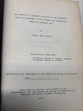 1972 Columbia University Doctoral Dissertation – Glenna Davis Sloan Estate Origi, usado comprar usado  Enviando para Brazil