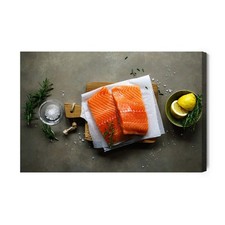 Obraz na płótnie Kuchnia Łosoś Premium Canvas na sprzedaż  PL