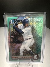 2022 Bowman Roberto Campos Detroit Tigers BCP-14 Aqua Mojo refrator #12/225 comprar usado  Enviando para Brazil