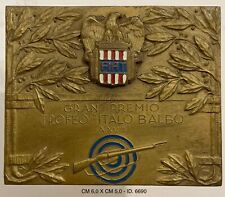 GRAN PREMIO TIRO A SEGNO TROFEO ITALO BALBO PLACCHETTA FIAT TORINO A.XVIII° 1940 comprar usado  Enviando para Brazil
