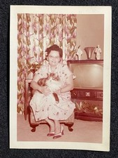 Foto instantânea antiga de televisão de 1955 segurando gato no colo de mulher comprar usado  Enviando para Brazil