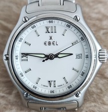 Usado, Relógio masculino EBEL 1911 E9187241 todo em aço inoxidável mostrador branco 39mm MUITO BOM estado comprar usado  Enviando para Brazil