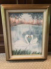 Hand painted swans for sale  Cecil