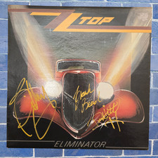 ZZ Top Signed lp | 3 membros | Eliminator comprar usado  Enviando para Brazil