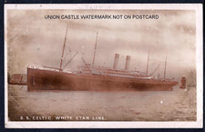 CARTÃO POSTAL FOTO REAL LINHA ESTRELA BRANCA RMS CELTA ANCORADO POSTADO 1907 NAUFRAGADO 1928 comprar usado  Enviando para Brazil