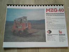 KATALOG CZĘŚCI ZAMIENNYCH NVA MZG 40 URZĄDZENIE WIELOFUNKCYJNE, PROGRESS, IFA W50, ROBUR, TAKRAF na sprzedaż  Wysyłka do Poland