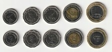 Serra Leoa conjunto de 5 moedas, 1 5 10 25 50 centavos 2022, UNC, bimetálico comprar usado  Enviando para Brazil
