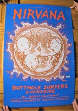 Pôster concerto Nirvana Oakland Coliseum 2ª prensagem comprar usado Pôster concerto Nirvana Oakland Coliseum 2ª prensagem comprar usado  Enviando para Brazil