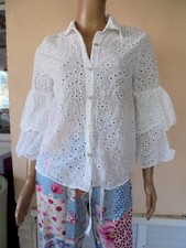 Chemisier blanc dentelle d'occasion  Villeneuve-Loubet