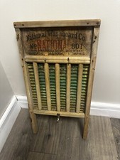 VINTAGE NATIONAL WASHBOARD CO-The Brass King Top Notch No. Tábua de lavar 801 latão comprar usado  Enviando para Brazil