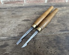 2 Vintage B&H LTD Skrobak boczny do toczenia drewna Dłuto do drewna Stare narzędzie, używany na sprzedaż  Wysyłka do Poland