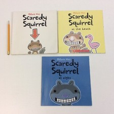 Usado, Melanie Watt Scaredy Squirrel  Preschool Kindergarten 1st Grade 3 Book Lot comprar usado  Enviando para Brazil