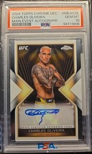 2024 Topps Chrome UFC - Autógrafos do evento principal AUTO Charles Oliveira PSA 10, usado comprar usado  Enviando para Brazil