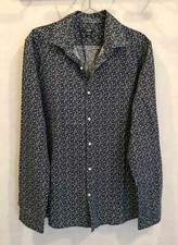 Chemise bleu marine d'occasion  Bourg-de-Thizy