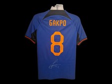 Camisa de futebol Cody Gakpo oficial assinada 22/23 Holland Away certificado de autenticidade comprar usado  Enviando para Brazil